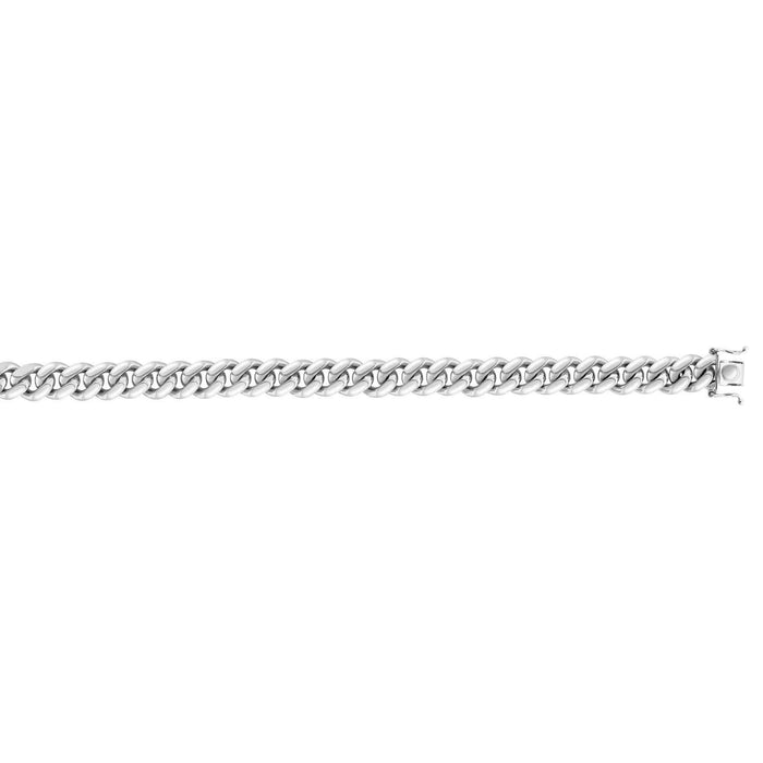 Sterling Silver Rhodium Plated Miami Cuban Chain 9.8mm