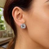 Sterling Silver Polished Two Strand Love Knot Earrings(13mm) thumbnail 2