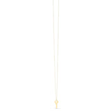 14K Yellow Gold Triple Heart Key Necklace thumbnail 2
