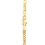 14K Yellow Gold Multi Gemstone Curb Chain Necklace thumbnail 4