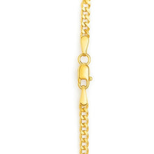 14K Yellow Gold Multi Gemstone Curb Chain Necklace