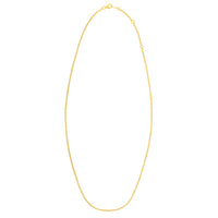 Double Extendable Cable Chain in 14k Yellow Gold (1.40 mm)