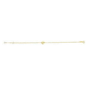 14K Yellow Gold Clover Bracelet