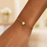 14K Yellow Gold Clover Bracelet thumbnail 4