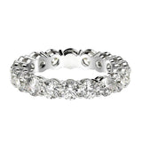 Round Cut Lab Grown Diamond Eternity Ring in 14k White Gold (2 cttw FG/VS2) thumbnail 2