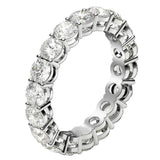 Round Cut Lab Grown Diamond Eternity Ring in 14k White Gold (2 cttw FG/VS2) thumbnail 4