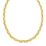 14K yellow gold faceted octagonal link chain necklace 8.10 mm thumbnail 1