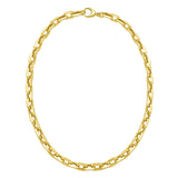 14K Yellow Gold Faceted Octagonal Link Chain Necklace (8.10 mm) thumbnail 2