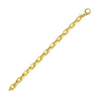 14K Yellow Gold Faceted Octagonal Link Chain Necklace (8.10 mm)