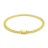 10k Yellow Gold Classic Miami Cuban Solid Bracelet (5.00 mm) thumbnail 3