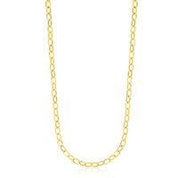 14k Yellow Gold Cable Chain Style Polished Necklace