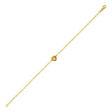 14K Yellow Gold Citrine Heart Bracelet (1.50 mm) thumbnail 1