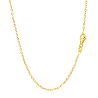 18k Yellow Gold Round Cable Link Chain (1.50 mm)