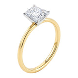 2 Carat Emerald Lab Grown IGI G/VS1 Diamond Solitaire Ring in 10K Yellow Gold thumbnail 2