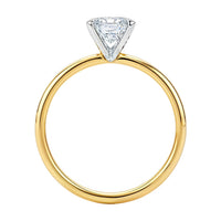 2 Carat Emerald Lab Grown IGI G/VS1 Diamond Solitaire Ring in 10K Yellow Gold