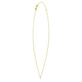 14K Yellow Gold Mini Diamond I Initial Pendant Necklace thumbnail 2
