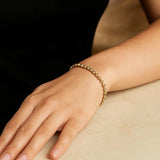 Moon Cut Bead Chain Bracelet in 14k Yellow Gold  (4.00 mm) thumbnail 5