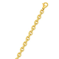 14k Yellow Gold Polished Oval Link Bracelet (6.20 mm)