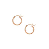 Classic Hoop Earrings in 14K Rose Gold (2x15 mm) thumbnail 1