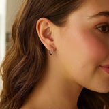 Classic Hoop Earrings in 14K Rose Gold (2x15 mm) thumbnail 2