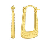 14K Yellow Gold Round Back to Back Hoop Earrings thumbnail 1