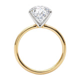 3 Carat Oval Lab Grown IGI G/VS1 Diamond Solitaire Ring in 14K Yellow Gold thumbnail 3