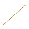 10K yellow gold Singapore chain in a fine 2.20 mm twisted link