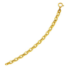 14k Yellow Gold Cable Chain Design Bracelet (9.40 mm)