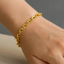 14k Yellow Gold Cable Chain Design Bracelet (9.40 mm)