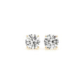 14K yellow gold ring with round diamond center stone