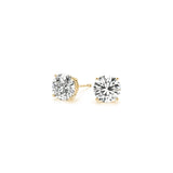 2 cttw Certified IGI Lab Grown Round Diamond Earrings 14k Yellow Gold (G/VS2) thumbnail 3