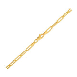 14K Yellow Gold Lite Paperclip Anklet (3.2mm) thumbnail 2