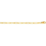 14K Yellow Gold Lite Paperclip Anklet (3.2mm) thumbnail 3