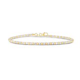14K Two Tone Gold Pallina Bead Bracelet (2.10 mm) thumbnail 3