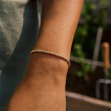 14K Two Tone Gold Pallina Bead Bracelet (2.10 mm) thumbnail 5