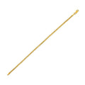 14K yellow gold Bismark bracelet with 2.50 mm woven flat link chain