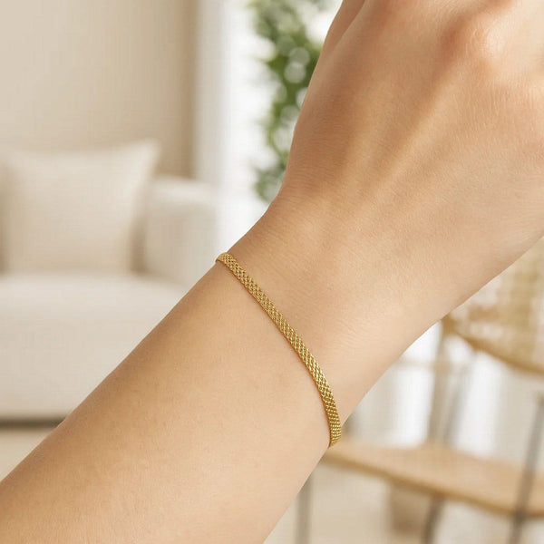 14k Yellow Gold Bismark Bracelet (2.50 mm)