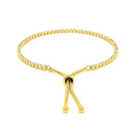 Adjustable Tennis Style Bracelet with Cubic Zirconia in Sterling Silver(5.10 mm)