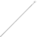 Rhodium plated sterling silver oval snake chain at 3.30 mm width