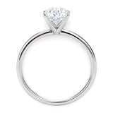 1 1/2 Carat Oval Lab Grown IGI G/VS1 Diamond Solitaire Ring in 14K White Gold thumbnail 3