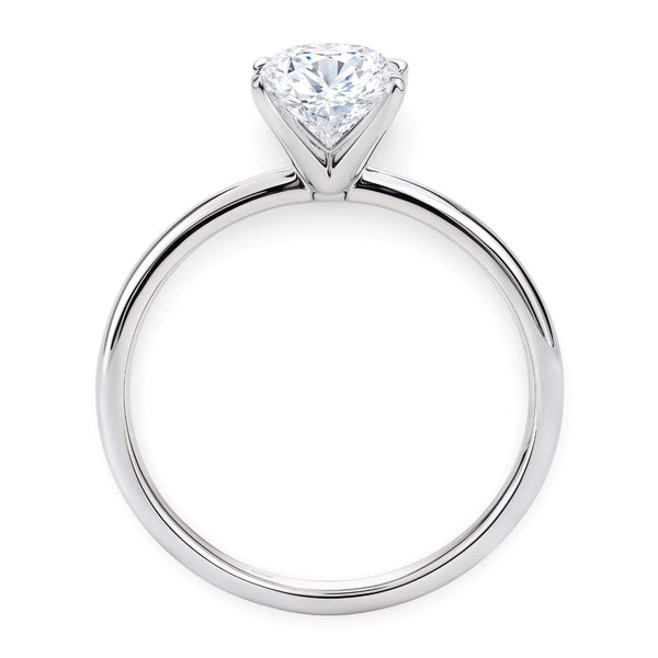1 1/2 Carat Oval Lab Grown IGI G/VS1 Diamond Solitaire Ring in 14K White Gold