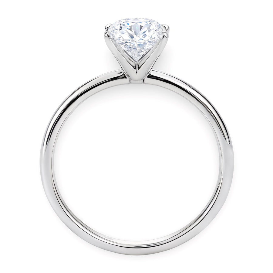 1 1/2 Carat Oval Lab Grown IGI G/VS1 Diamond Solitaire Ring in 14K White Gold