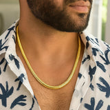 14K Yellow Gold Lite Oval Snake Chain (6.50 mm) thumbnail 5