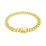 10k Yellow Gold Semi Solid Miami Cuban Bracelet (7.20 mm) thumbnail 4
