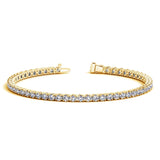 Lab Grown Round Diamond Tennis Bracelet in 14k Yellow Gold(5 cctw  F/G  VS2/SI1) thumbnail 1