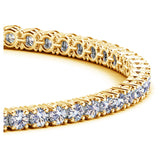 Lab Grown Round Diamond Tennis Bracelet in 14k Yellow Gold(5 cctw  F/G  VS2/SI1) thumbnail 2