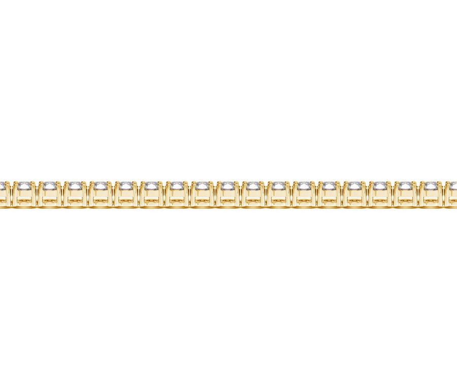 Lab Grown Round Diamond Tennis Bracelet in 14k Yellow Gold(5 cctw  F/G  VS2/SI1)