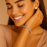 Lab Grown Round Diamond Tennis Bracelet in 14k Yellow Gold(5 cctw  F/G  VS2/SI1) thumbnail 4