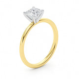 1 Carat Cushion Lab Grown IGI G/VS1 Diamond Solitaire Ring in 14K Yellow Gold thumbnail 2
