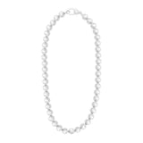 Sterling Silver Rhodium Plated Bold Bead Necklace thumbnail 2